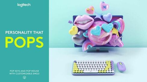Logitech POP Keys Wireless Mechanical Keyboard with Customizable Emoji Keys for Windows, Mac, & Android - Daydream Mint (Renewed) in Saudi Arabia