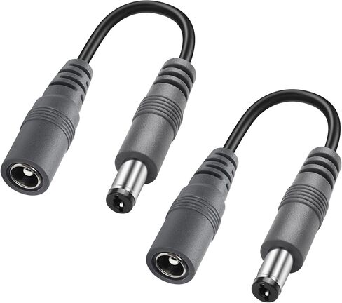 GINTOOYUN 2-Pack DC كابل تمديد الطاقة، سلك تمديد 5.5 مم × 2.1 مم، سلك تمديد DC ذكر إلى أنثى لشريط LED للكاميرا الداخلية CCTV IP، محول إمداد DC in Saudi Arabia
