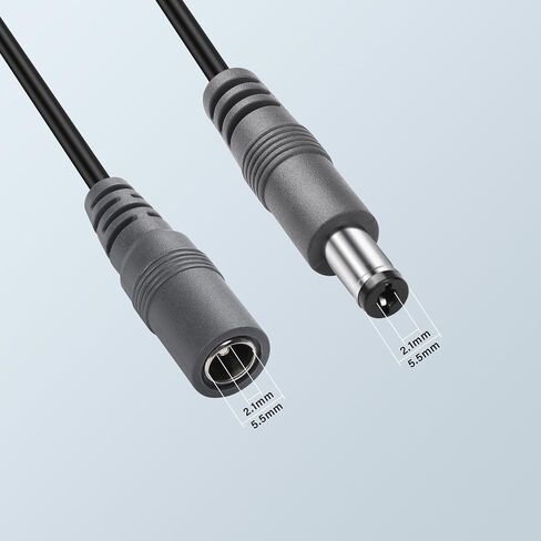 GINTOOYUN 2-Pack DC كابل تمديد الطاقة، سلك تمديد 5.5 مم × 2.1 مم، سلك تمديد DC ذكر إلى أنثى لشريط LED للكاميرا الداخلية CCTV IP، محول إمداد DC in Saudi Arabia