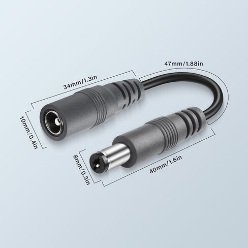 GINTOOYUN 2-Pack DC كابل تمديد الطاقة، سلك تمديد 5.5 مم × 2.1 مم، سلك تمديد DC ذكر إلى أنثى لشريط LED للكاميرا الداخلية CCTV IP، محول إمداد DC in Saudi Arabia
