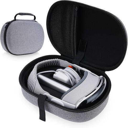 حافظة ZOOS لهاتف Apple Vision Pro حافظة صلبة لملحقات Vision Pro سماعة الواقع الافتراضي، حقيبة تخزين مقاومة للماء للسفر متوافقة مع Apple Vision Pro للتخزين المنزلي للسفر، رمادي in Kuwait