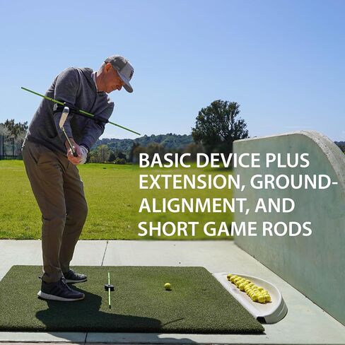 SWINGALIGN Golf Swing Trainer - حزمة Swing Align XL - أدوات تدريب الجولف لتحسين سريع ومضمون. مسافة ودقة أفضل. يحسن المحاذاة والاتصال والدوران. يناسب لاعبي الغولف مقاس XL. in Saudi Arabia