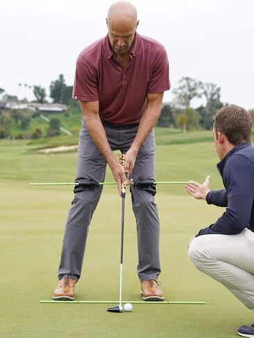 SWINGALIGN Golf Swing Trainer - حزمة Swing Align XL - أدوات تدريب الجولف لتحسين سريع ومضمون. مسافة ودقة أفضل. يحسن المحاذاة والاتصال والدوران. يناسب لاعبي الغولف مقاس XL. in Saudi Arabia