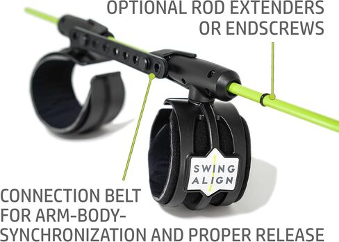 SWINGALIGN Golf Swing Trainer - حزمة Swing Align XL - أدوات تدريب الجولف لتحسين سريع ومضمون. مسافة ودقة أفضل. يحسن المحاذاة والاتصال والدوران. يناسب لاعبي الغولف مقاس XL. in Saudi Arabia