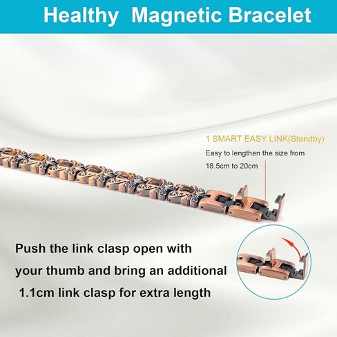Magnetic Bracelets for Women & Men,Stainless Steel Copper Color Turquoise Magnet Therapy Bracelets, with 3500 Gauss Magnet,Fashion Jewelry Gift (Yellow Turquoise) in Saudi Arabia