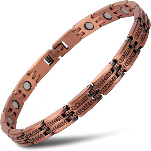 Copper Bracelet for Women Relieve Arthritis and Carpal Tunnel Migraine Tennis Elbow Pain Women's Pure Copper Adjustable Bracelet (Copper) in Saudi Arabia