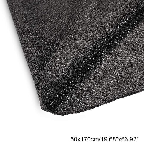 uxcell Speaker Grill Cloth Dust Proof Horn Mesh Cover Transparent Sound Home Speakers Protection 50x170cm Black in Saudi Arabia