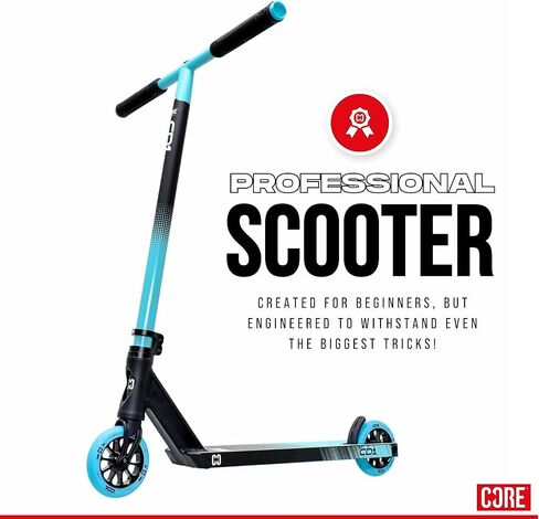 كور CD1 برو سكوتر - سكوتر للأطفال، سكوتر خدعة للأطفال الذين تتراوح أعمارهم بين 6-12 عامًا، سكوتر حيلة للمراهقين والأطفال، سكوتر حر لمنتزه التزلج مثالي للمبتدئين من الأولاد والبنات in Kuwait