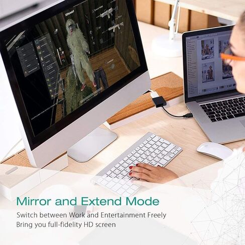 محول USB إلى VGA للشاشة، محول VGA إلى USB 3.0/2.0 كابل فيديو متعدد الشاشات 1080P لأجهزة الكمبيوتر المحمول المكتبية إلى الشاشات وجهاز العرض والتلفزيون. (لا يدعم جهاز Chromebook، نظام التشغيل Windows 11 غير مدعوم،) in Kuwait