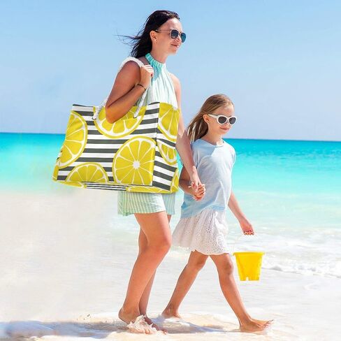 ALAZA Beach Bag, Macaron Donuts Black Shoulder Beach Tote with Cotton Rope Handles in Saudi Arabia