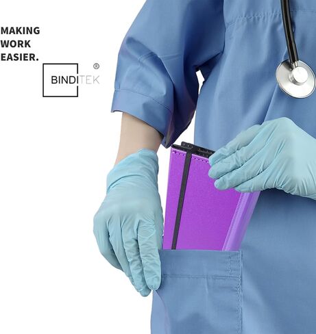 Binditek 1 حزمة من الحافظة البلاستيكية للتمريض قابلة للطي، 3 طبقات قابلة للطي للممرضات مع أوراق الغش من إصدار التمريض، حافظة كتابة محمولة خفيفة الوزن للممرضات والأطباء والطلاب (أرجواني) in Kuwait