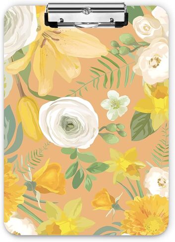 Clipboard, Decorative Clipboards with Low Profile Clip, Standard A4 Letter Size 9" x 12.6" for Students, Teacher, Woman and Kids, Cute Clipboard Custom Pattern… (A02) in Saudi Arabia