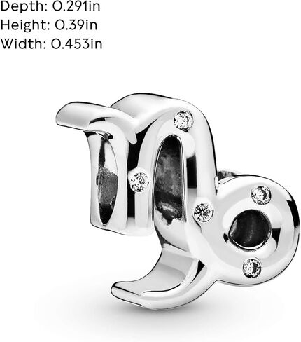 Pandora Sparkling Capricorn Zodiac Charm - أساور اللحظات المتوافقة - مجوهرات للنساء - هدية للنساء في حياتك - مصنوعة من الفضة الاسترليني والزركونيا المكعبة، مع صندوق هدايا in Saudi Arabia