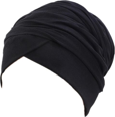 African Turban Head wraps for Women - Pre tied Soft Long Headscarf Shawl Hair Chemo Headwear Grate For Daily Use in Kuwait