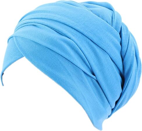 African Turban Head wraps for Women - Pre tied Soft Long Headscarf Shawl Hair Chemo Headwear Grate For Daily Use in Kuwait