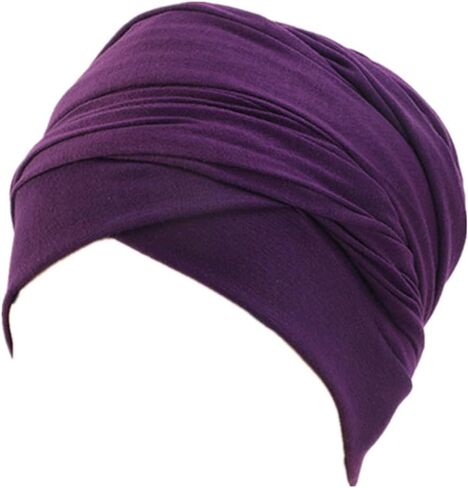 African Turban Head wraps for Women - Pre tied Soft Long Headscarf Shawl Hair Chemo Headwear Grate For Daily Use in Kuwait