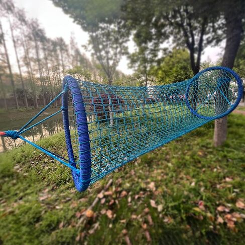 Tongmo 6.5ft جسر نفق حبل منسوج معلق، 6.5 بوصة طول × 2.6 بوصة قطر، شبكة تسلق خارجية لرياض الأطفال، جسر نفق حبل ملعب معلق in Kuwait