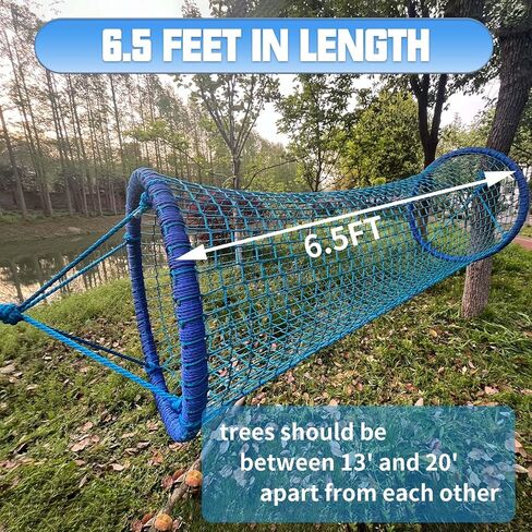 Tongmo 6.5ft جسر نفق حبل منسوج معلق، 6.5 بوصة طول × 2.6 بوصة قطر، شبكة تسلق خارجية لرياض الأطفال، جسر نفق حبل ملعب معلق in Kuwait