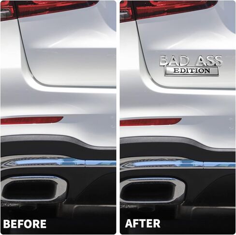 قطعتان من شعار إصدار Bad Ass للسيارة، شارة شعارات خارجية للسيارة ملصق ثلاثي الأبعاد، ملصق سيارة ثلاثي الأبعاد مع لاصق 3M، مناسب لجميع السيارات in Kuwait