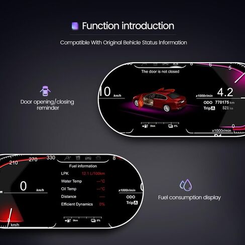 12.3 Inch Digital Gauge Cluster Virtual Cockpit for BMW X6 E71 E72 2007-2013 LCD Instrument Dashboard Speedometer Screen Panel Head Unit in Saudi Arabia