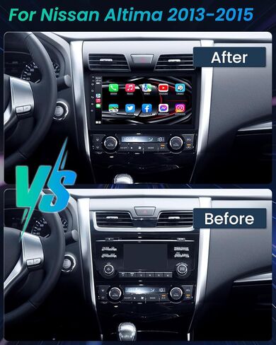 Android12 4GB+32GB Car Radio Stereo for Nissan Altima 2013 2014 2015: 10.1" HD Touchscreen with CarPlay/Android Auto FM/RDS GPS BT SWC+Backup Camera in Saudi Arabia