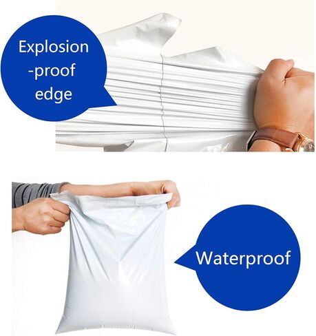 Small Poly Mailers Envelopes 6 x 10 100pcs Self-Sealing Shipping Bags Mailing Bags Waterproof and Tear-Proof Shipping Bags White with 2.5 Mil for Accessory Photo Jewelry Makeup Small Business​ in Saudi Arabia