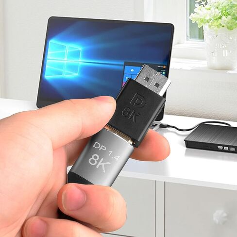 CERRXIAN 8K DisplayPort to DisplayPort Adapter, DP Male to Female Extension Cable Converter with 8K@60Hz, 4K@120Hz for Desktop Hosts,Laptops, Monitors,High-Definition TV etc - 4Pack in Saudi Arabia