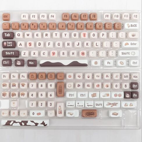 Pink PBT Keycaps MOA Profile Cute Keycap Set 139 Keys Milk Candy Rabbit DYE-SYB Keycap for Mx Cherry Mechanical Keyboard 61/64/84/87/104/108 Layout in Saudi Arabia