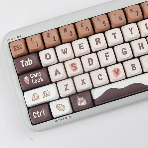 Pink PBT Keycaps MOA Profile Cute Keycap Set 139 Keys Milk Candy Rabbit DYE-SYB Keycap for Mx Cherry Mechanical Keyboard 61/64/84/87/104/108 Layout in Saudi Arabia