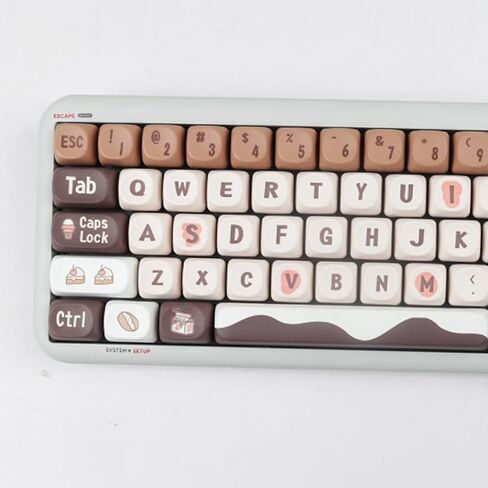 Pink PBT Keycaps MOA Profile Cute Keycap Set 139 Keys Milk Candy Rabbit DYE-SYB Keycap for Mx Cherry Mechanical Keyboard 61/64/84/87/104/108 Layout in Saudi Arabia