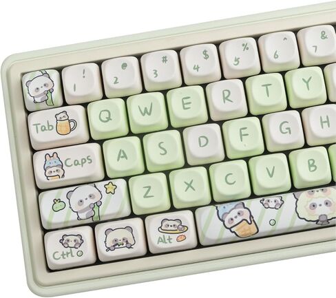 Pink PBT Keycaps MOA Profile Cute Keycap Set 139 Keys Milk Candy Rabbit DYE-SYB Keycap for Mx Cherry Mechanical Keyboard 61/64/84/87/104/108 Layout in Saudi Arabia