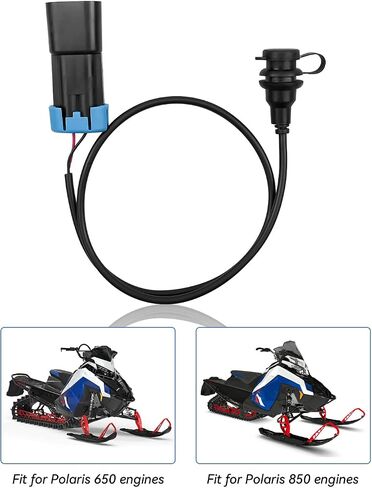 2883824 Snowmobile RCA Power Plug Fit for All Polaris 650 850 Engines Replace 2414662 with Cover in Saudi Arabia