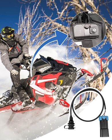 2883824 Snowmobile RCA Power Plug Fit for All Polaris 650 850 Engines Replace 2414662 with Cover in Saudi Arabia