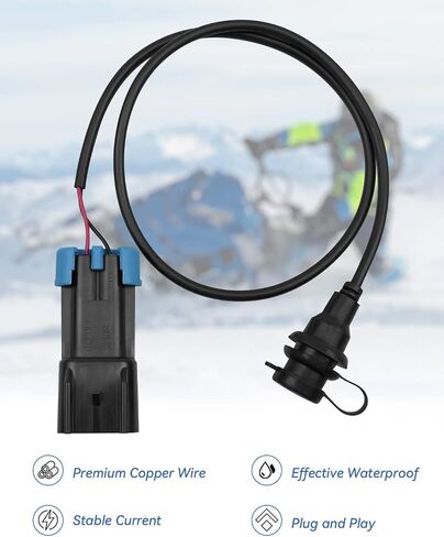 2883824 Snowmobile RCA Power Plug Fit for All Polaris 650 850 Engines Replace 2414662 with Cover in Saudi Arabia