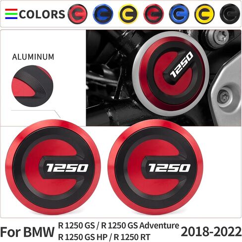 لسيارات BMW R1250GS Adventure R1250HP R1250RT 2018-2022 ملحقات ديكور الدراجات النارية باستخدام الحاسب الآلي الألومنيوم Swingarm الإطار هول قبعات غطاء التوصيل مجموعة R 1250 GS adv GSA R1250GSA (أسود * 2) in Saudi Arabia
