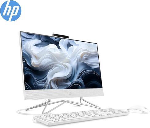 HP Newest All-in-One Desktop - 21.5" FHD Display, Intel Processors with UHD Graphics, 32GB RAM, 512GB SSD + 500 GB P500 External SSD, Webcam, RJ-45, Windows 11 Pro, Wired Keyboard & Mouse, White in Saudi Arabia