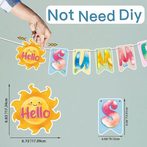 ديكورات حفلات حمام السباحة الصيفية، ديكورات حفلات الشاطئ، ديكورات صيفية ملونة، دوامات معلقة للمنزل والمكتب والفصول الدراسية وديكور حفلات أعياد الميلاد على شاطئ هاواي، 61 حزمة in Kuwait