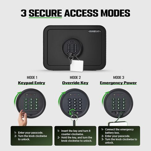 Home Safe Box, Digital Small Personal Safes, caja fuerte, Security Money Closet Electronic Lock Box with Keypad for Pistol Cash Jewelry, Document, Hotel, Dorm, Office (1.0cuft Green) in Saudi Arabia