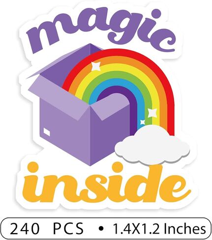 240 Happy Mail Rainbow Small Business Theme Stickers, Thank You, Packaging Envelop Seals in Kuwait