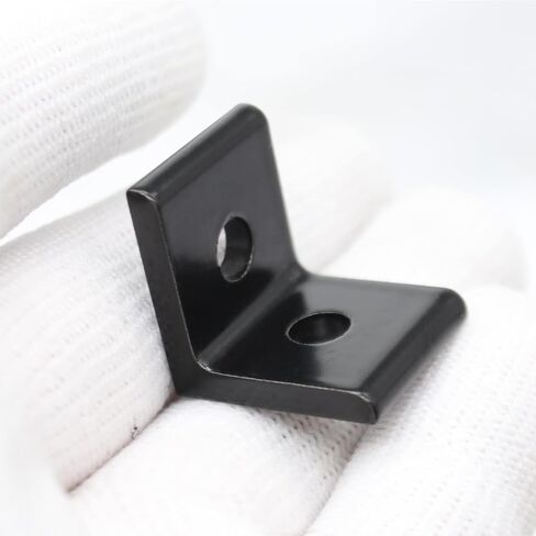 20Pcs 20 Series Aluminum Extrusion Profiles 2020 Series Joint Plate Corner Angle Bracket Connectors, 20pcs 90 Degree Bracket with T Nus Bolt for 6mm Slot Rail 2020 Aluminum Rail in Kuwait