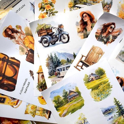 Scrapbook Stickers Aesthetic Junk Journal Book for Adults Journaling Dual-Material Pre-Cut Junk Journal Stickers for Bullet Journals Scrapbooking Supplies Bujo DIY Crafts Art (Spring Notes) in Saudi Arabia