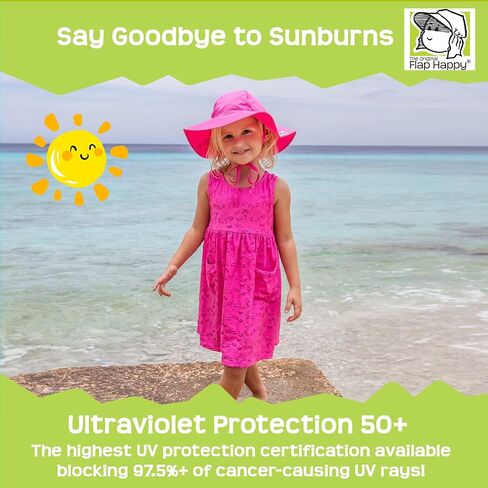 Flap Happy Girls' UPF 50+ Dahlia Sleeveless Dress with Pockets - Soft Jersey, Summer Play & Beach in Saudi Arabia