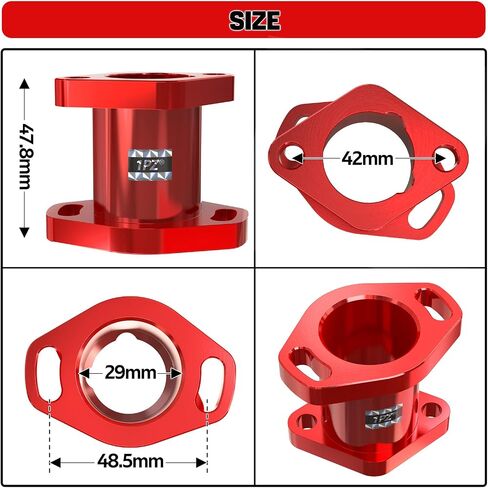1PZ GN1-FL6 أداء مشعب مدخل أنبوب السحب مع مجموعة براغي بديلة لـ Predator 212cc coleman Honda ct200u GX160 GX200 6.5HP OHV 196cc KT196 Clones Moto Go Kart Mini Bike in Saudi Arabia