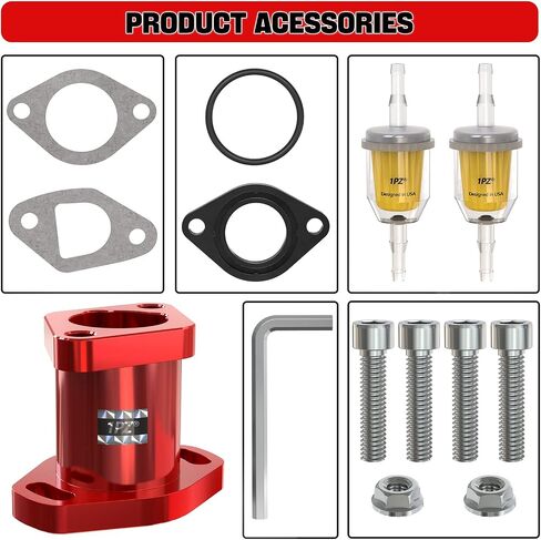 1PZ GN1-FL6 أداء مشعب مدخل أنبوب السحب مع مجموعة براغي بديلة لـ Predator 212cc coleman Honda ct200u GX160 GX200 6.5HP OHV 196cc KT196 Clones Moto Go Kart Mini Bike in Saudi Arabia