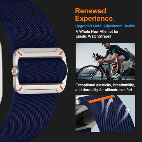 EOMTAM Stretchy Nylon Sport Band Compatible for Apple Watch Band 42mm 44mm 45mm 49mm Men,Wristbands for iWatch Series 9 Ultra 2/1 8 SE 7 6 5 4 3 in Kuwait