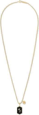 مجوهرات MVMT للرجال - إكسسوار عصري - قلادة شجرة النخيل للرجال من الفولاذ المطلي بالأيونات - مطلي بالذهب/أسود in Kuwait