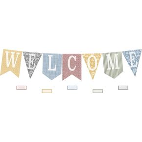 Teacher Created Resources Classroom Cottage Pennants Welcome Bulletin Board (TCR7170)