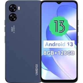 UMIDIGI A15C (16+128 جيجابايت) هاتف خلوي يعمل بنظام Android 13 NFC غير مقفل، هاتف محمول بكاميرا AI فائقة الوضوح بدقة 48 ميجابكسل، هاتف ذكي ببطارية 5000 مللي أمبير في الساعة، شاشة عرض كاملة عالية الدقة 6.7 بوصة، هاتف مزدوج مفتوح - اليشم الأخضر