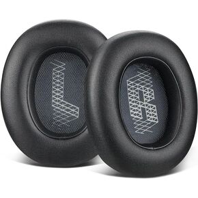 JBL E65 Replacement Ear Pads for JBL E65 (E65BT E65BTNC)/Live 650 (650NC 650BTNC)/Live 660 (660NC 660BTNC)/Duet NC Over-Ear Headphones, Earpads Cushions with Softer Leather (Black)