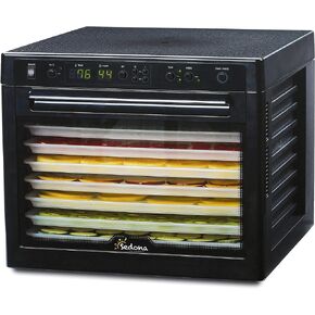 Tribest Sedona Classic SD-S9000-B Digital Food Dehydrator, Black with Stainless Steel Trays